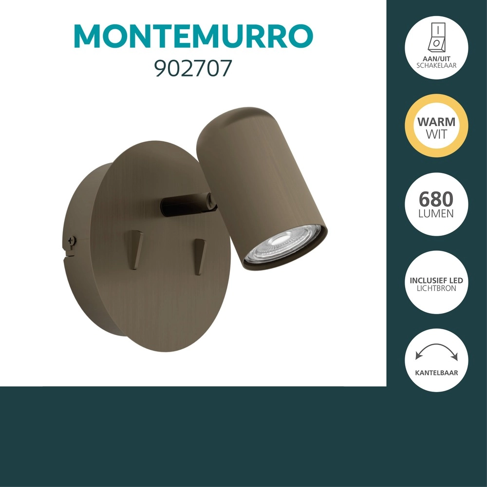 Emplacement monté en surface Montemurro seulement bronze foncé Eglo 9008606392230