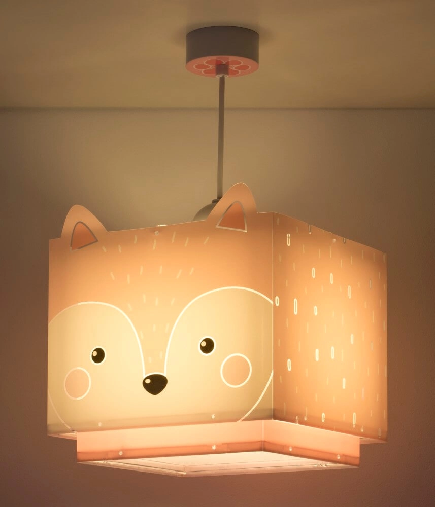 Lampe suspendue chambre d'enfant Little Fox rose Dalber 8420406645827