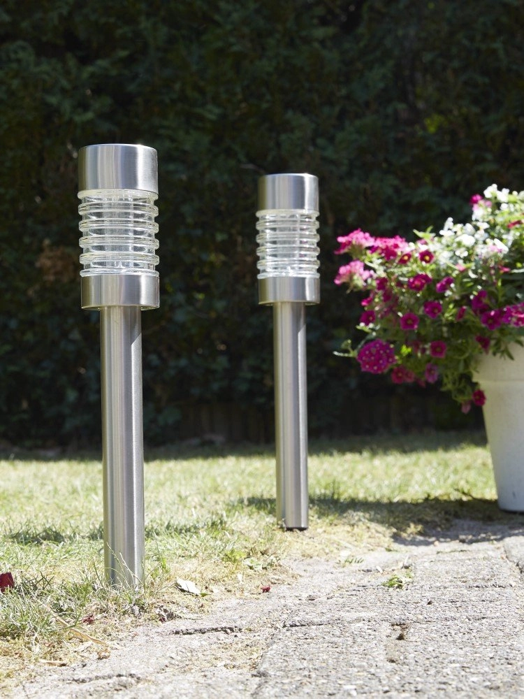 Lot de 2 spots à pointes Torino Solaire en acier inoxydable Luxform 8719099292556