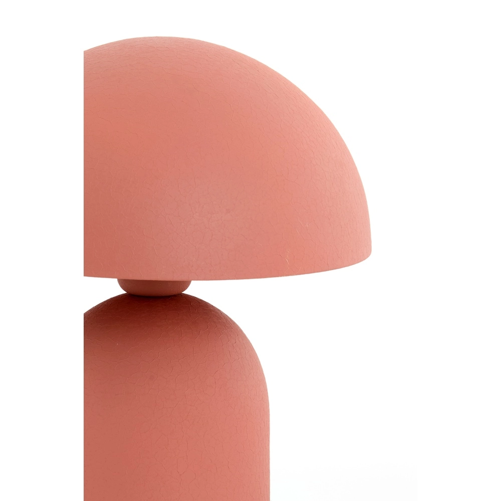 Lampe de table champignon Tolima Rose corail - Ø 23cm Light & Living 8717807807801