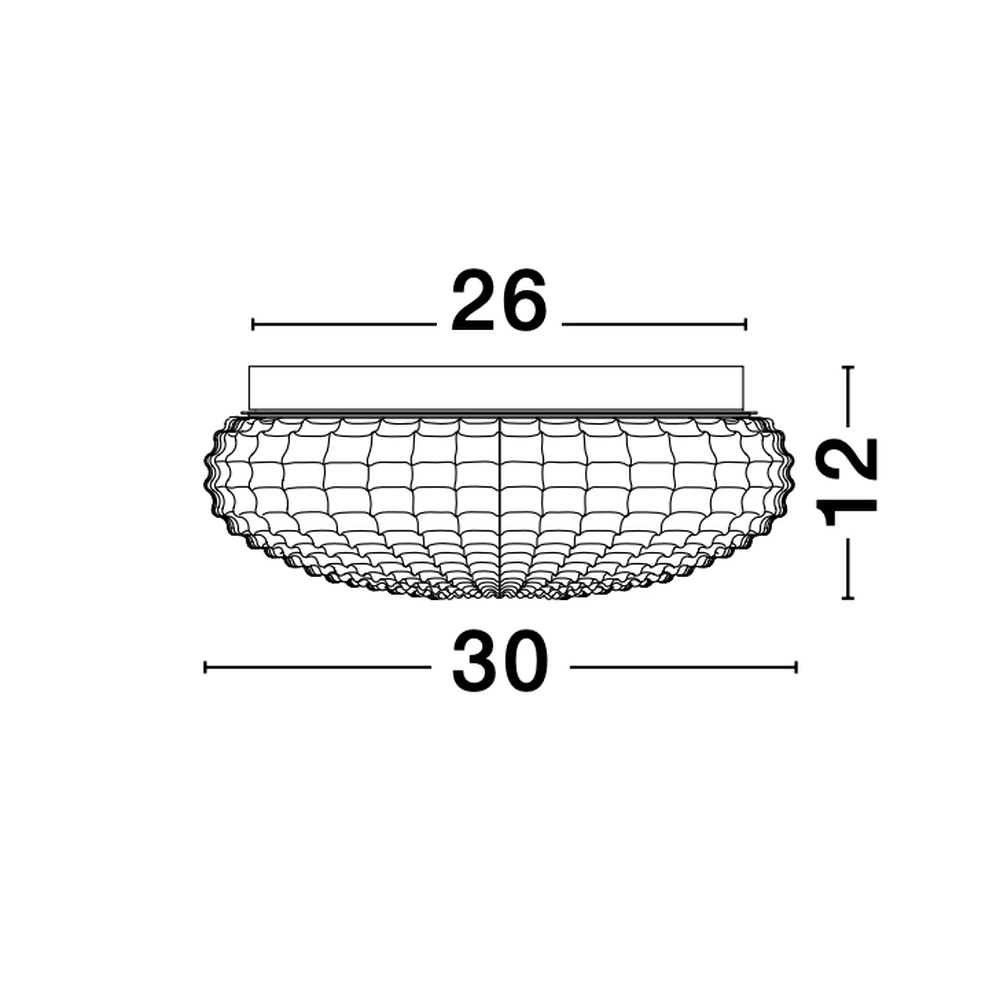 Plafonnier Clam verre fumé Lyora 5212017419446