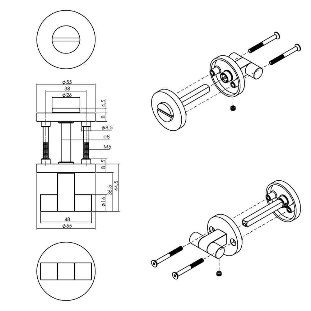 Fermeture des toilettes Shiraat acier inoxydable gauche Intersteel 8714186564356