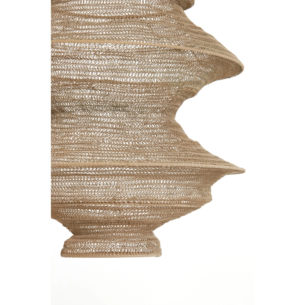 Lampe suspendue en filet métallique Nakisha Ø 40cm - sable Light & Living 8717807695033