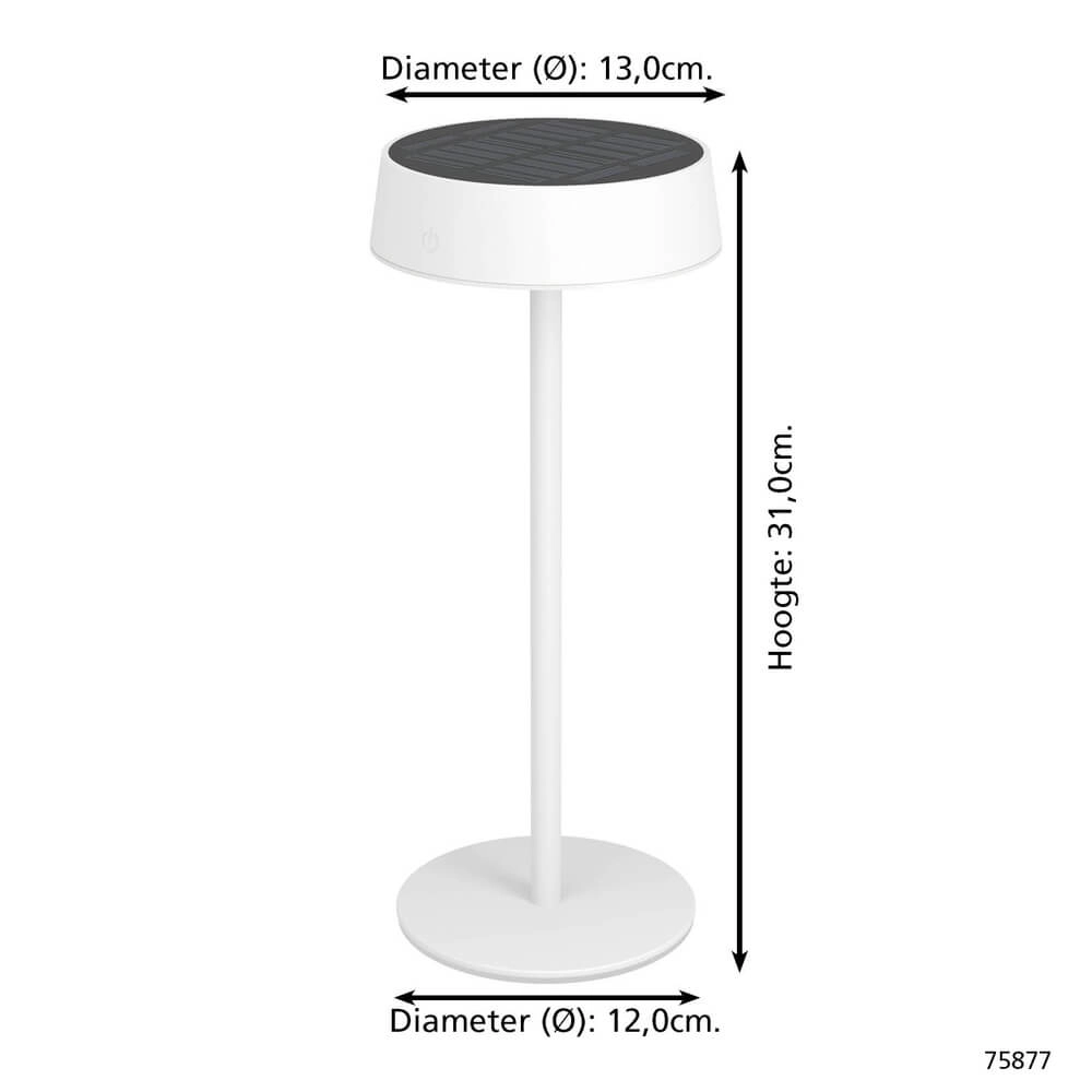 Lampe de table élégante Simeri Blanc hybride Eglo 9002759758776