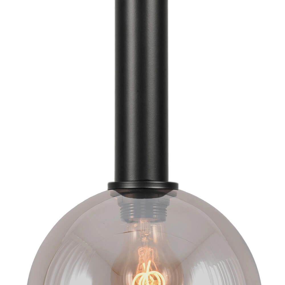 Lampe suspendue Ø 20cm Bella 2 Noir avec verre doré Masterlight 8718121334295