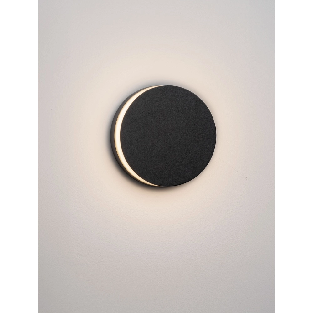 Applique murale ronde Oono anthracite