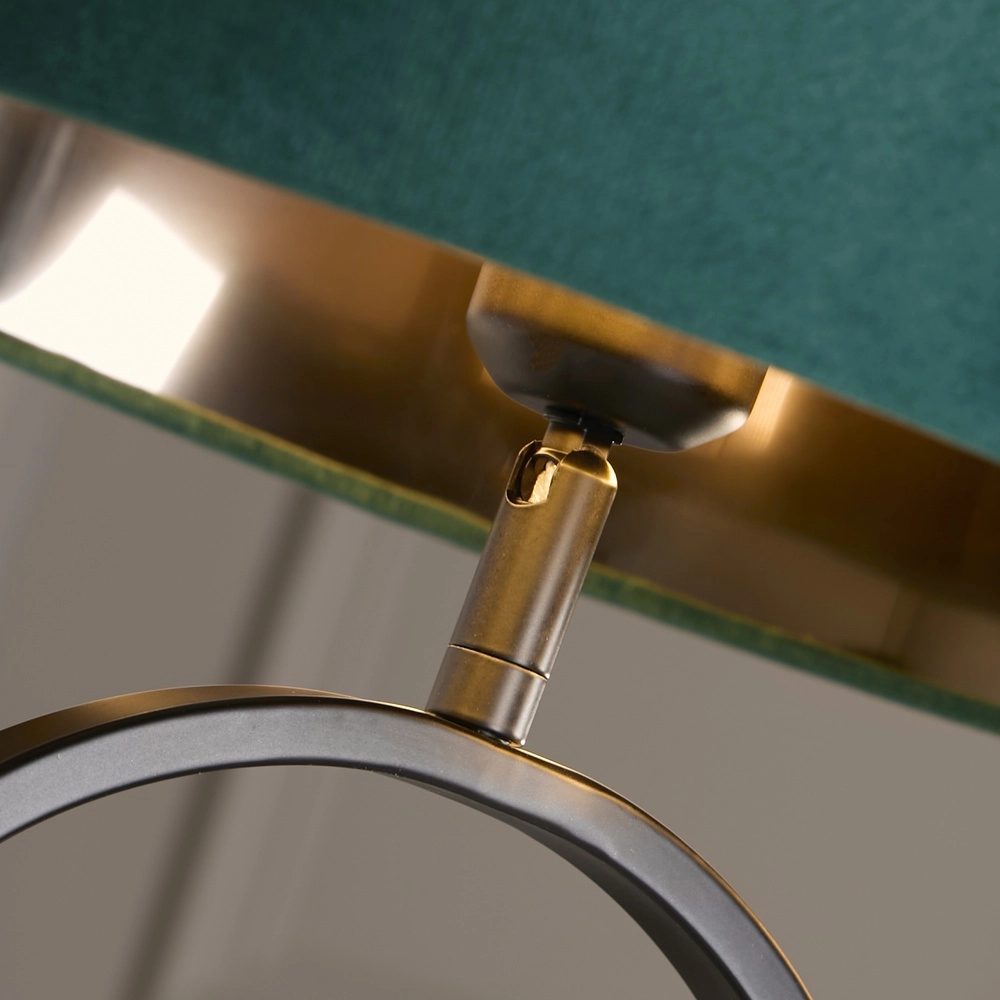 Lampe de table Modish Noir avec capuche émeraude Searchlight 5053423306179
