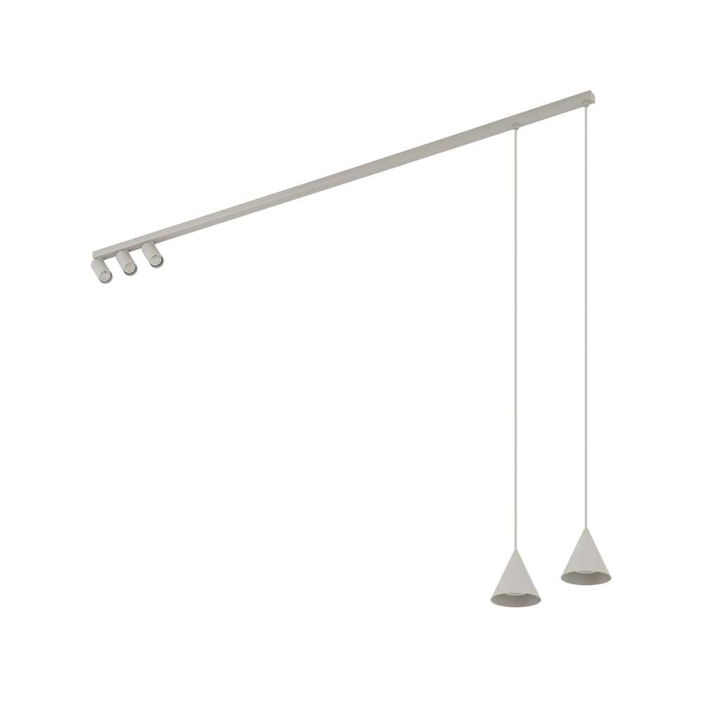 Lampe de plafond et suspension Fourty gris