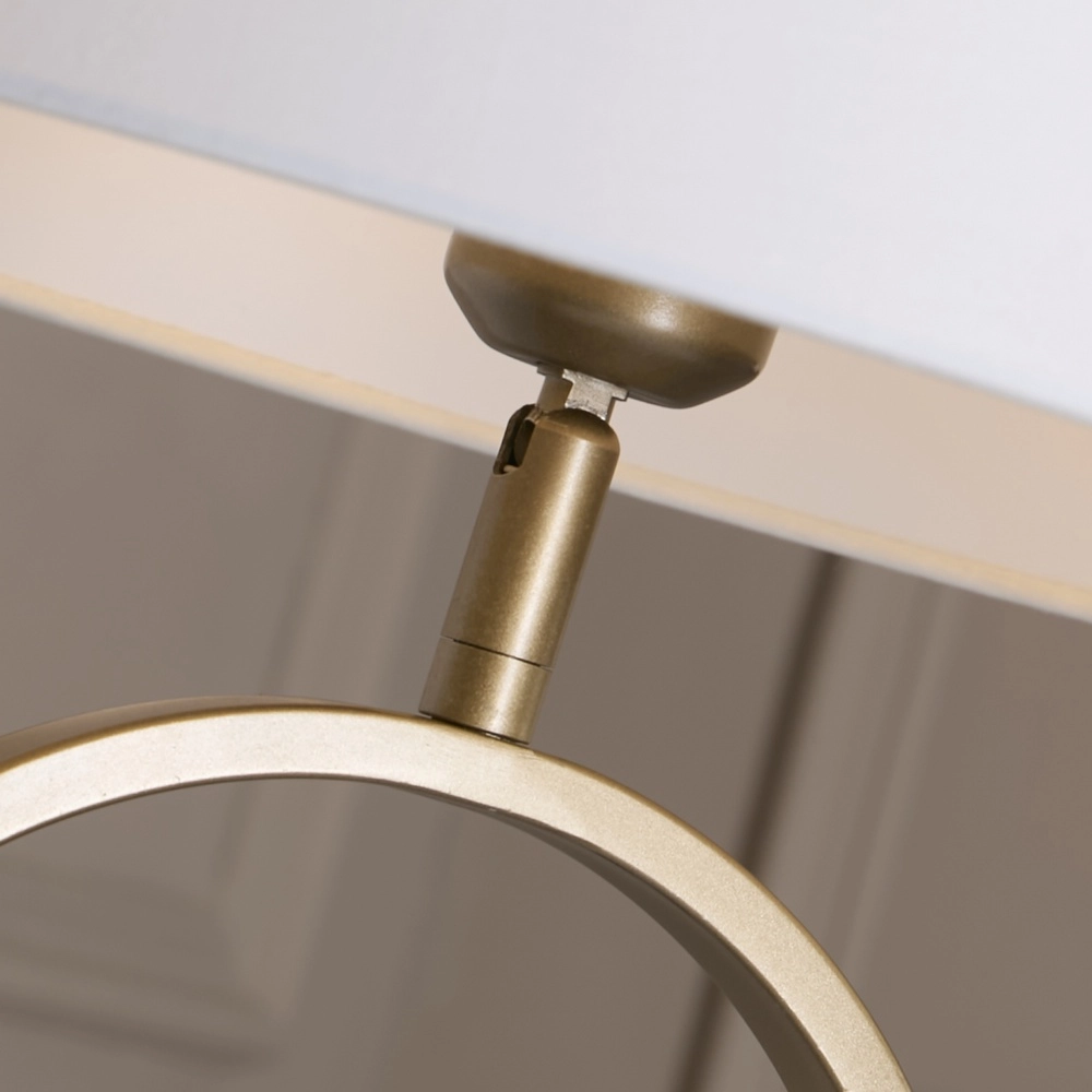 Lampe de table Modish bronze avec capuchon blanc Searchlight 5053423306391