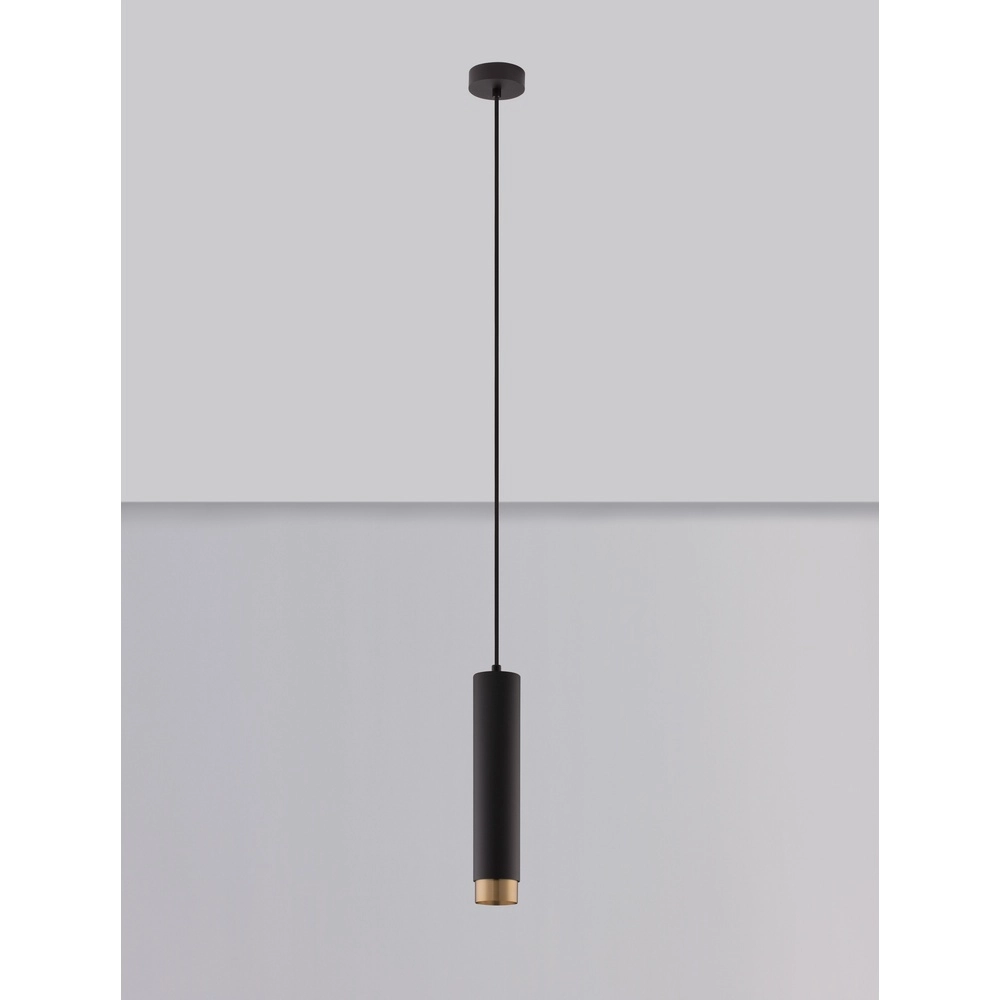 Suspension Pongo M simple 30cm noir avec or Lyora 5212017430328
