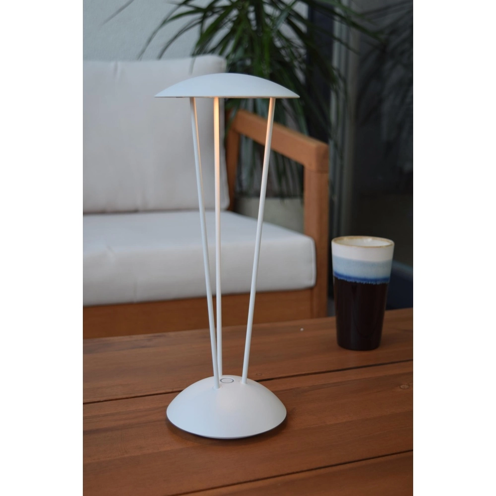 Lampe de table de conception Renee Rechargeable blanc Lucide 5411212272317
