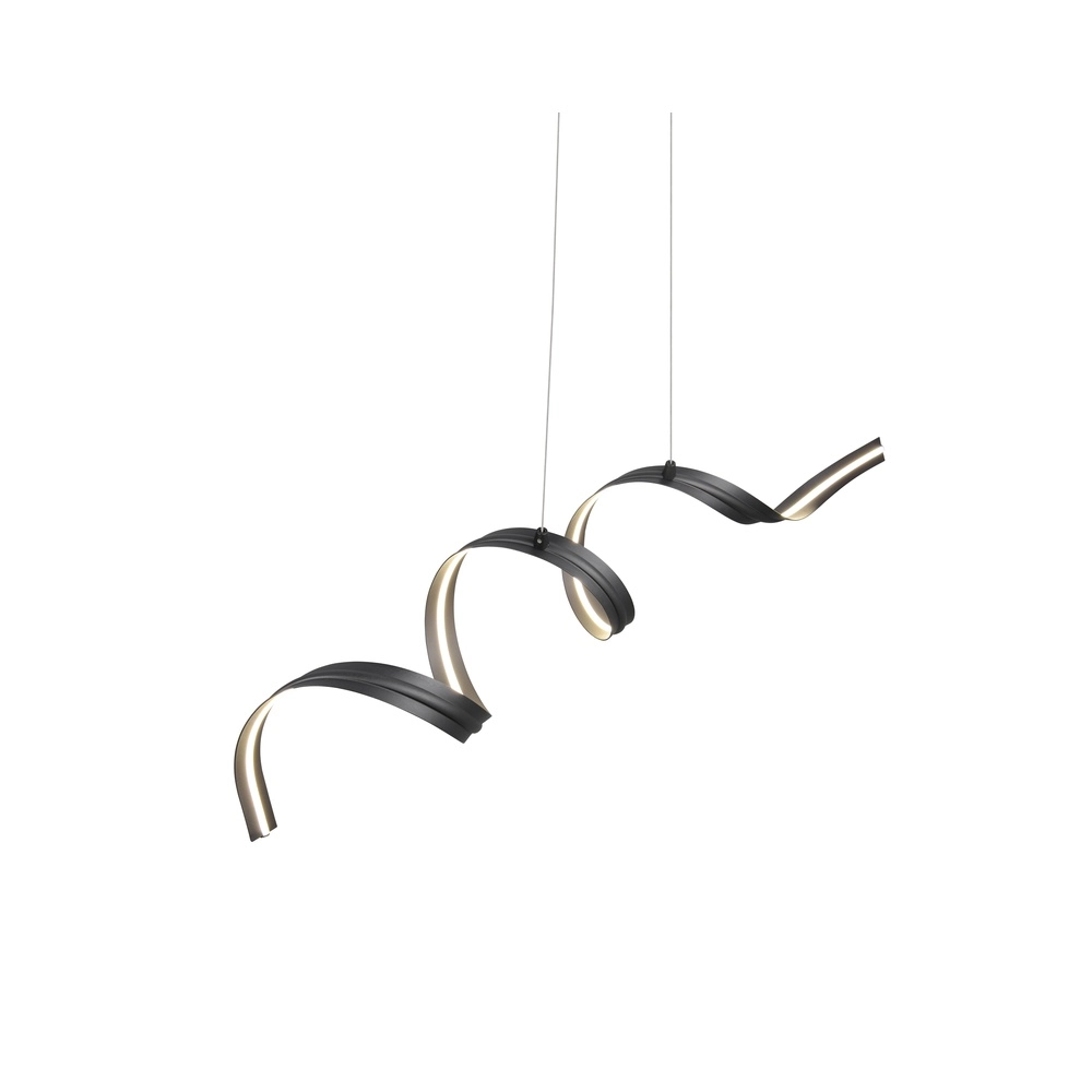 Lampe pendante moderne Tivor Noir Trio 4017807706291