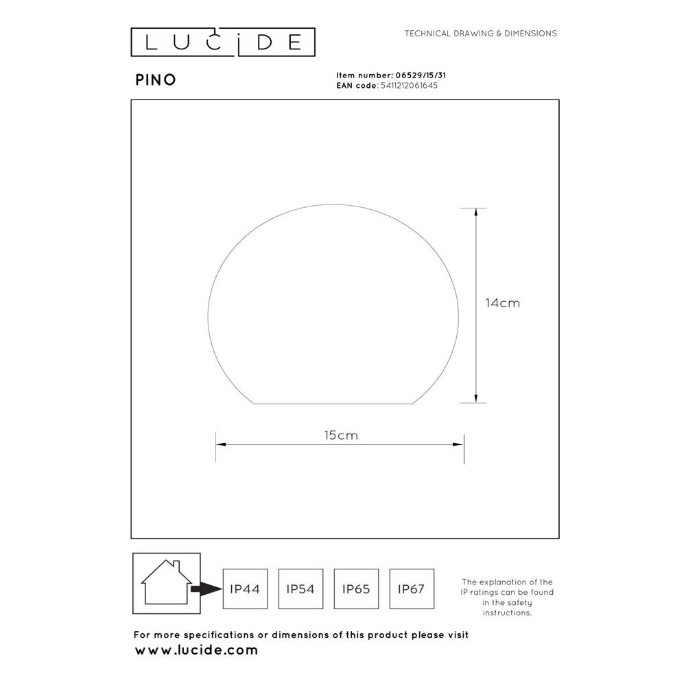 Lampe de table rechargeable Pino M - blanc Lucide 5411212061645