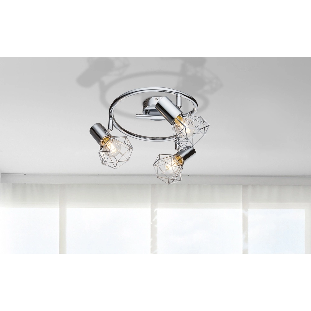 Lampe de plafond Xara I Chrome à 4 lumières Globo 9007371331291