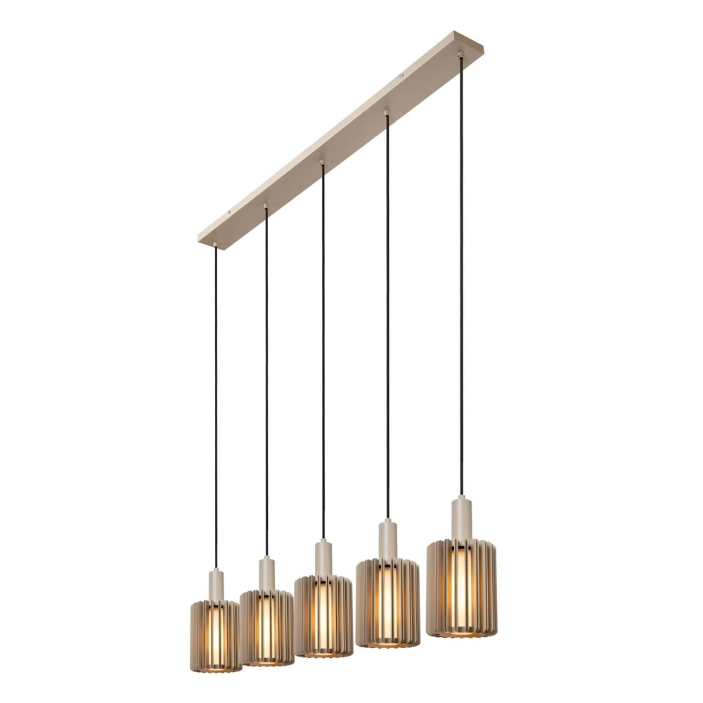 Lampe suspendue à 5 lumières Lambres taupe pur Lucide 5411212452979
