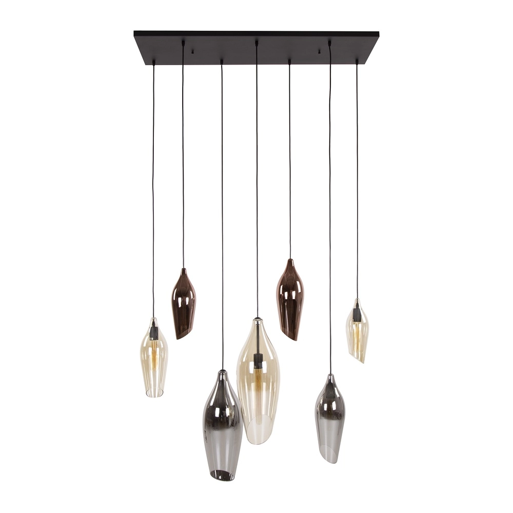 Lampe suspendue en verre Cocoon Verre 7x coloré Lyora 8716803511903