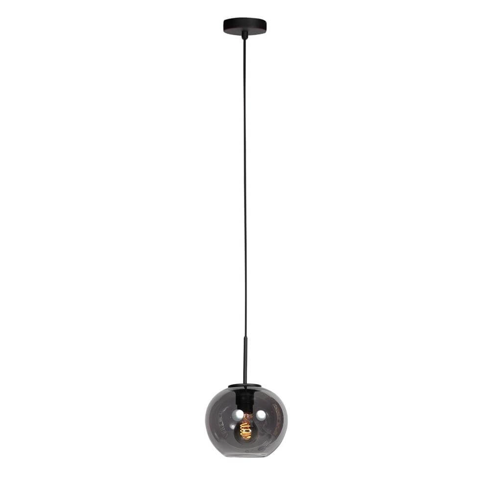 Suspension HaloSwap avec 1 boule de verre à fumée Ø 20cm Suspension HaloSwap avec 1 boule de verre à fumée Ø 20cm
