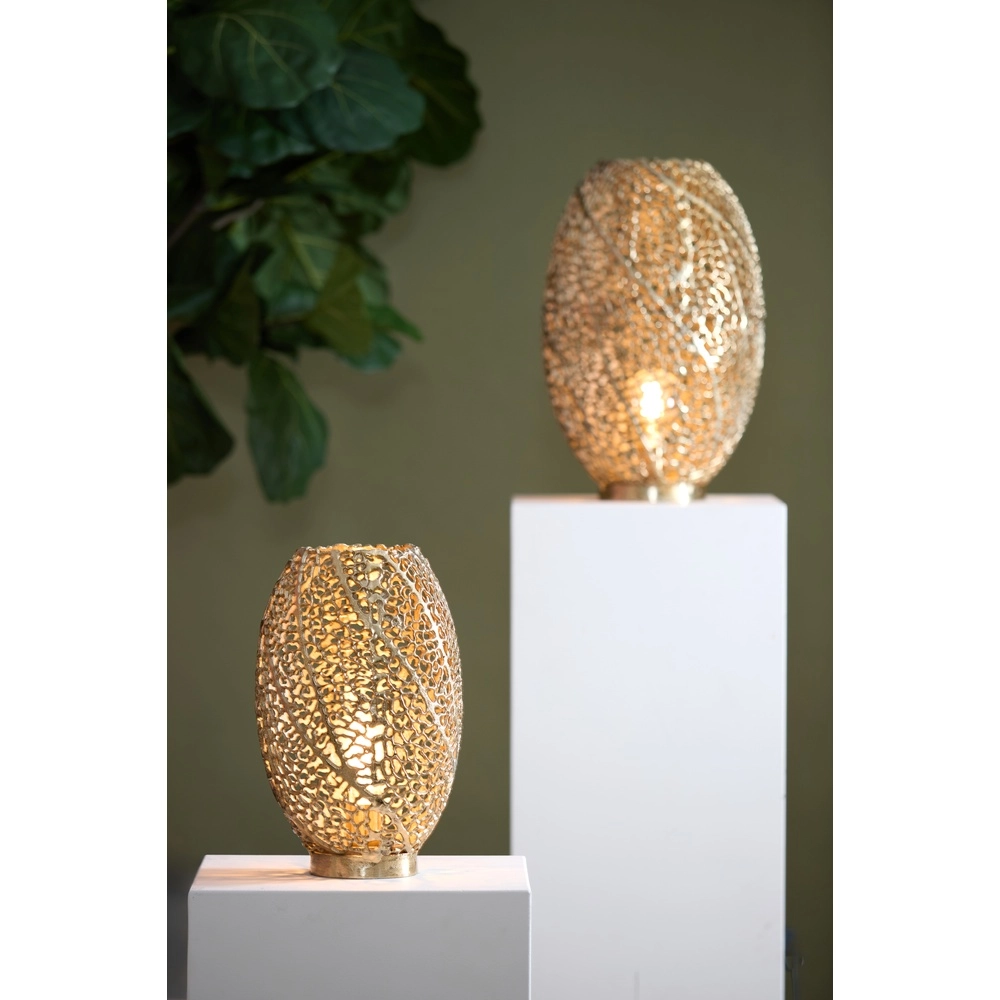 Lampe de table de conception Sinula Ø 24cm - laiton mat Light & Living 8717807614508