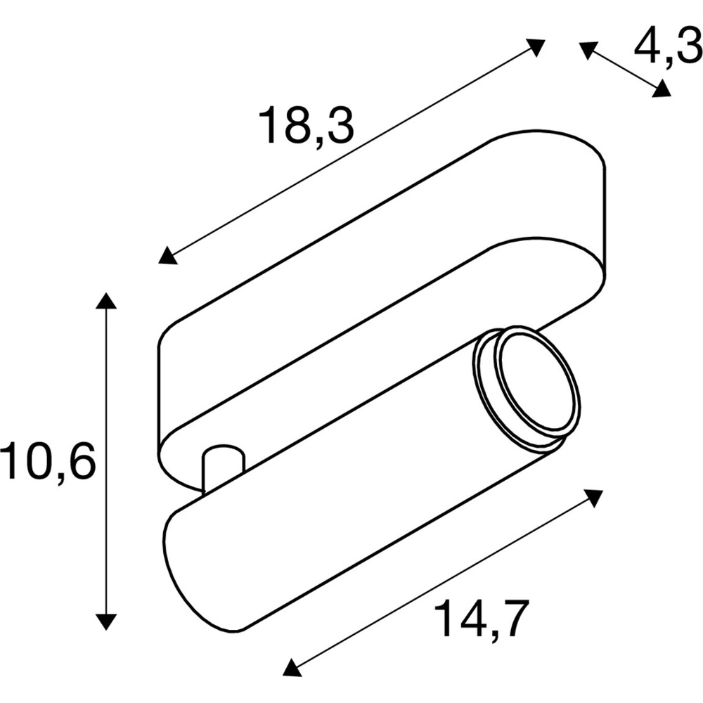Spot monté en surface Grip! M or avec noir 2700K SLV 4024163304627