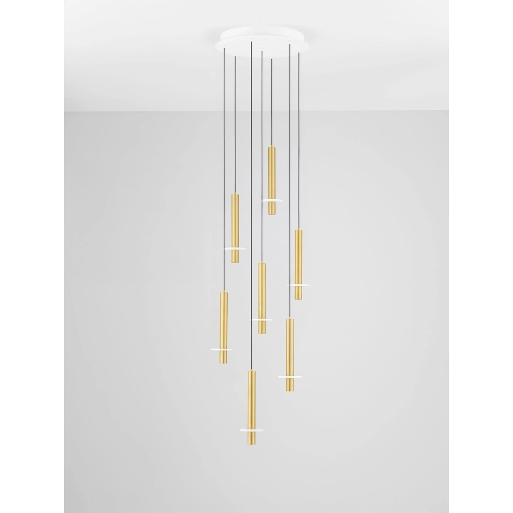Lampe pendante de conception Noemi or avec blanc Ø 47cm Lyora 5212063503311