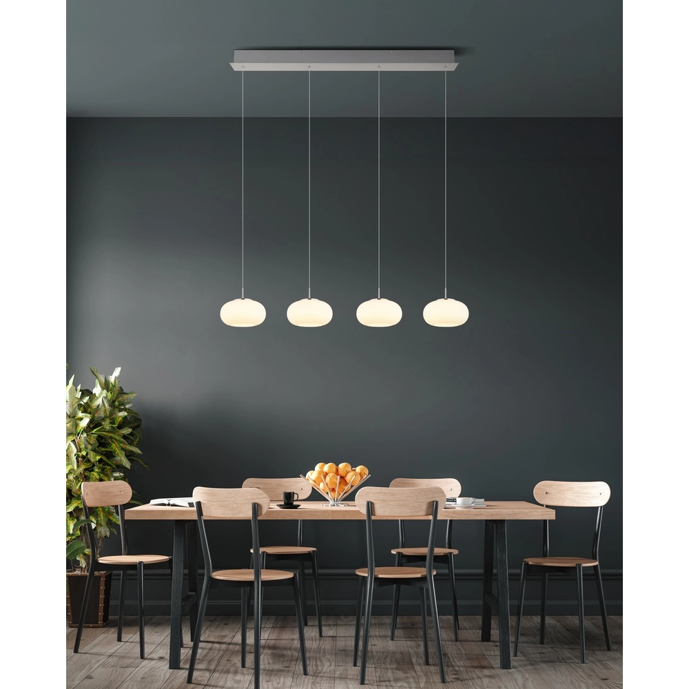 Lampe pendante de conception Quintara Nickel 4-léger Globo 9007371462322