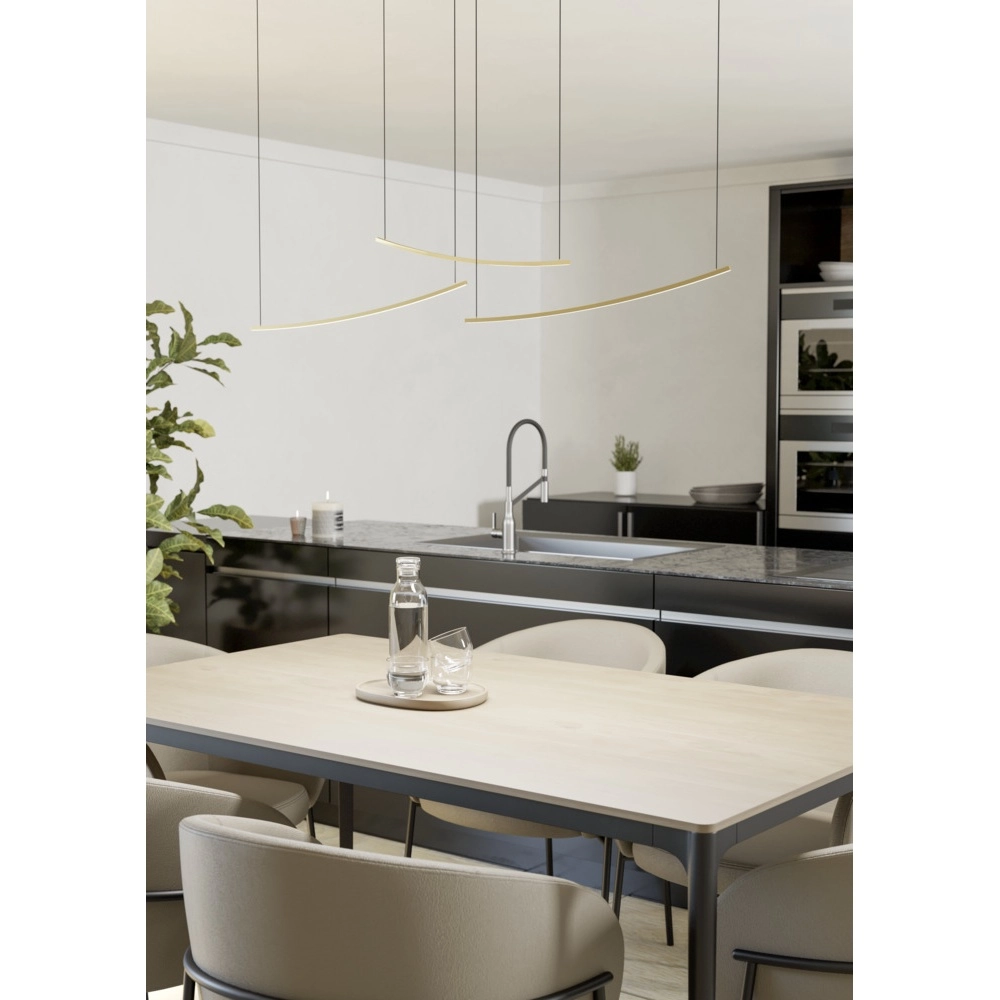 Suspension Villeggi noir avec or Eglo 9008606356560