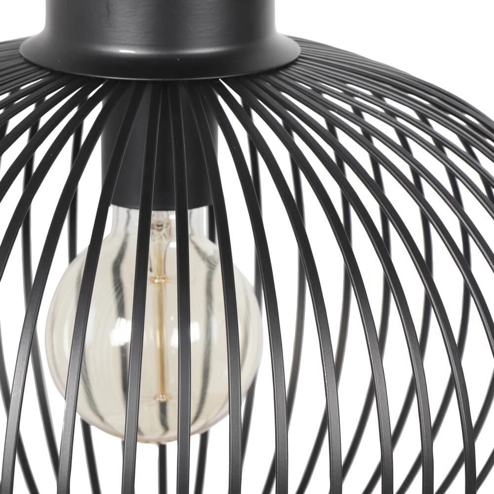 Lampe suspendue en fil de fer Gila Ø 33 cm - noir Trio 4017807617535