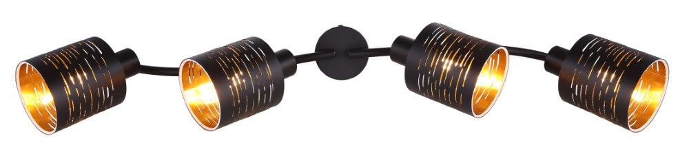 Plafonnier noir Tunno 4 lumières Globo 9007371398744