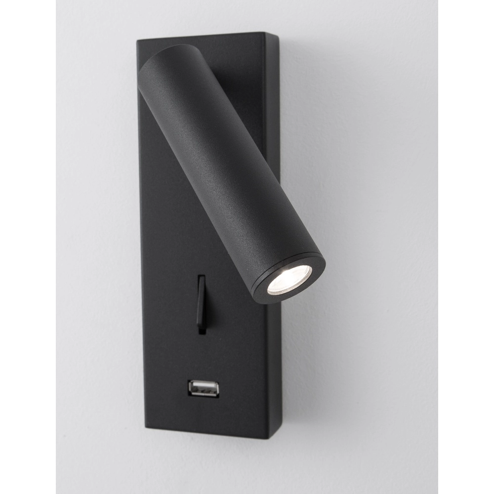 Lampe de chevet Fuse Noir avec USB Lyora 5212017423719