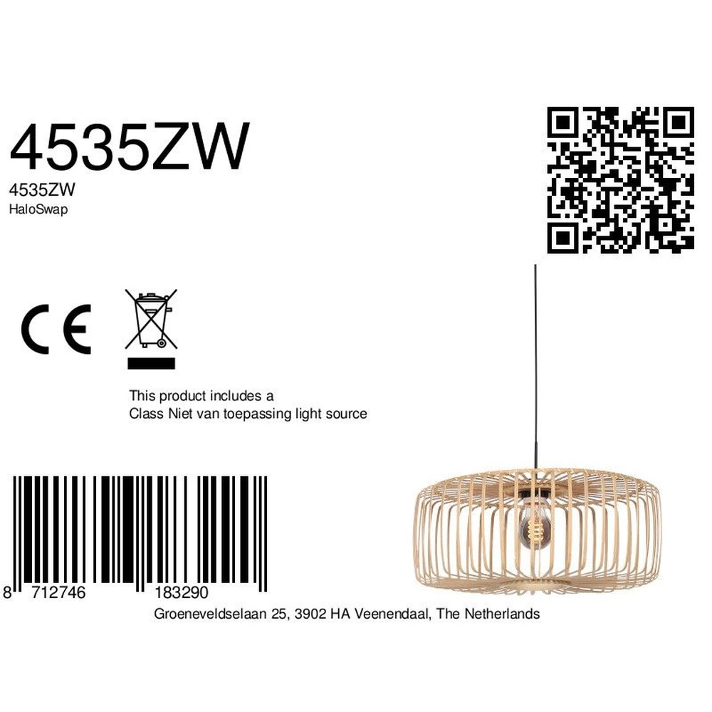 Suspension HaloSwap Rotin Ø 50cm Steinhauer 8712746183290