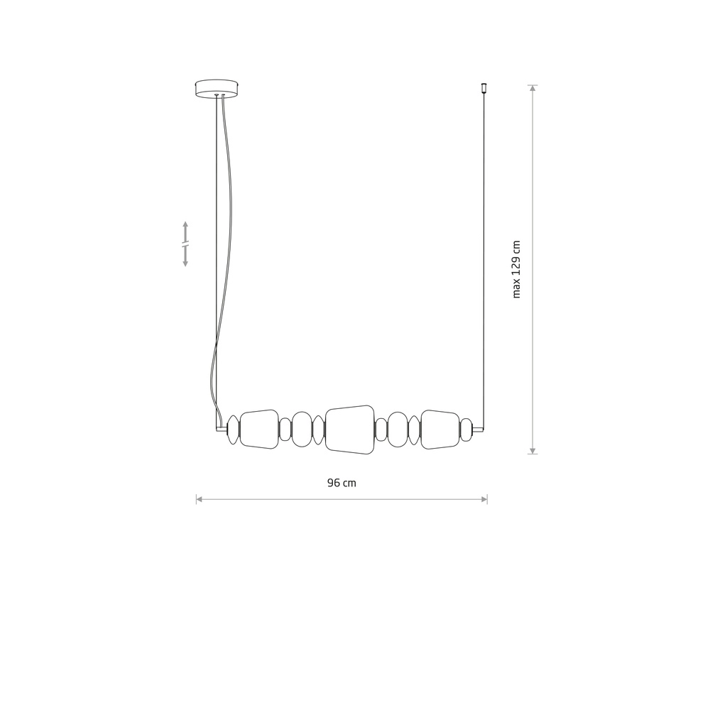 Lampe suspendue Ceramic Led céramique et verre 96 cm Lyora 5903139116992