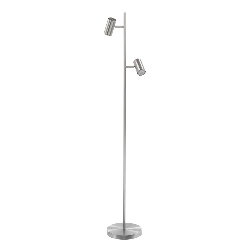 Lampadaire Burgos Nickel 2 lumières Lampadaire Burgos Nickel 2 lumières