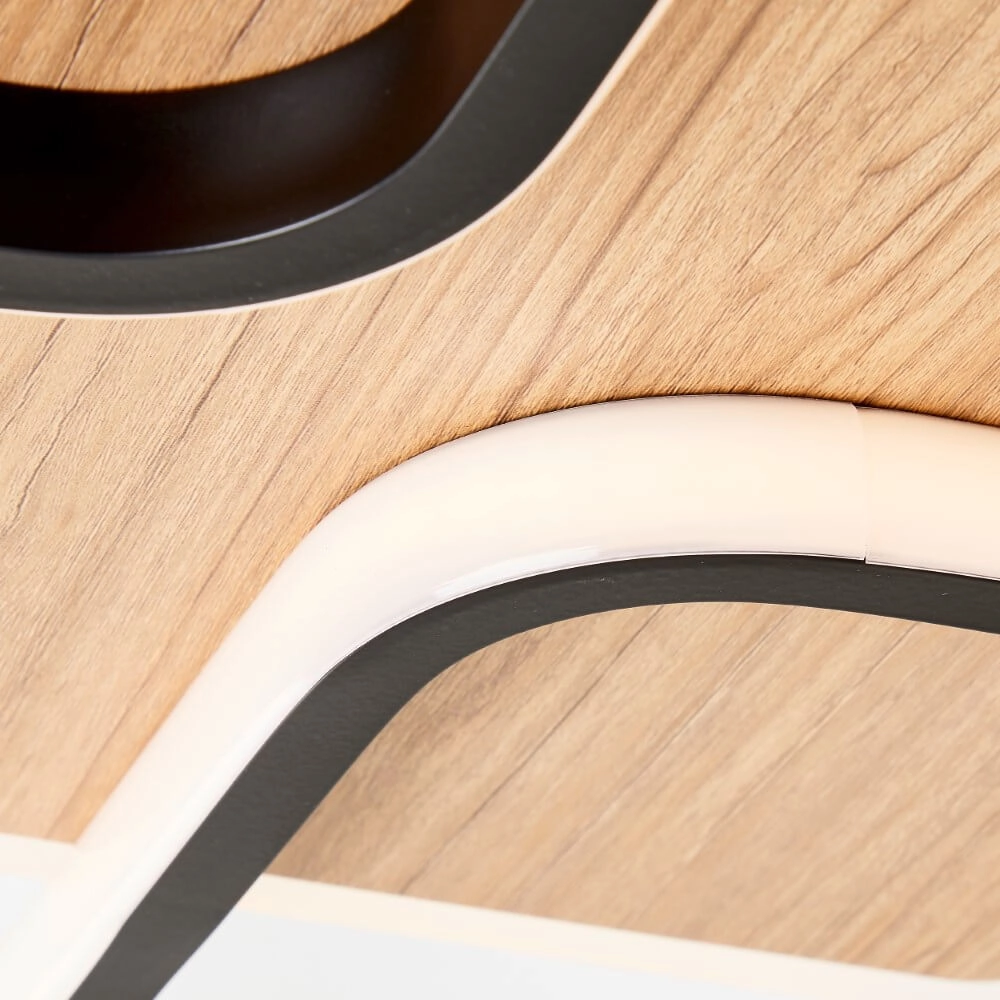 Plafonnier carré en bois Dennet Brilliant 4004353409653