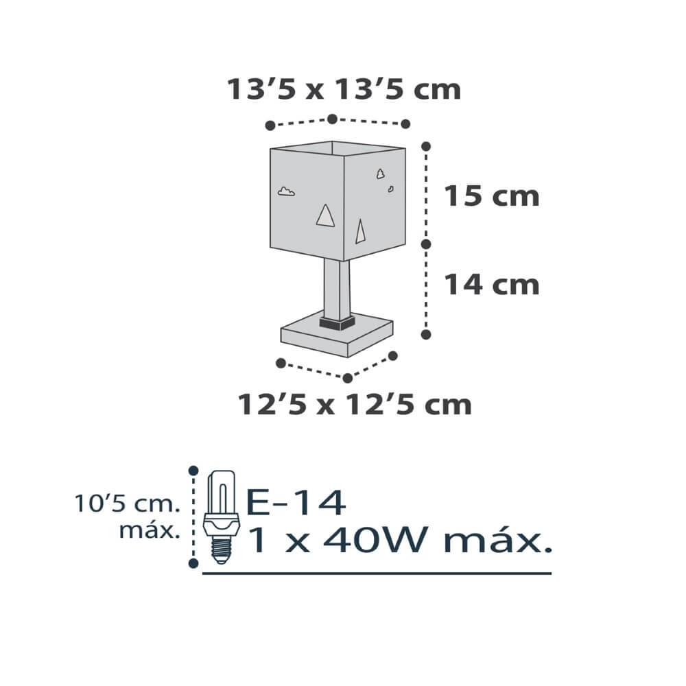 Lampe de table pour chambre d'enfant Hello Little Dalber 8420406732411