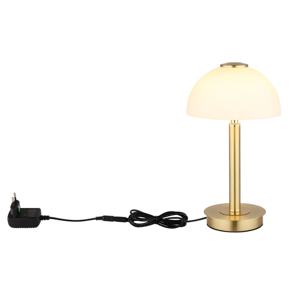 Lampe de table Uldin Or avec verre blanc Globo 9007371465729