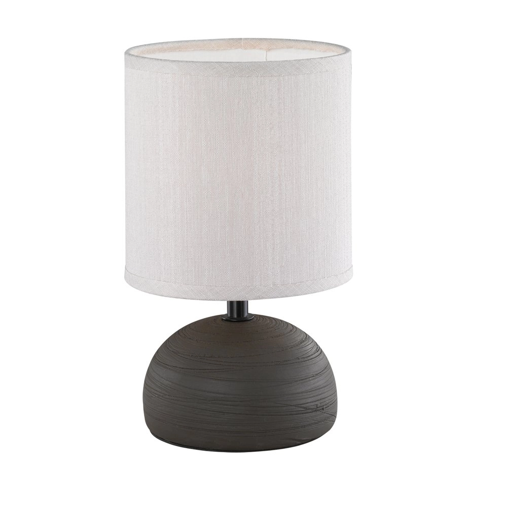 Lampe de table Luci 23 cm marron avec du blanc