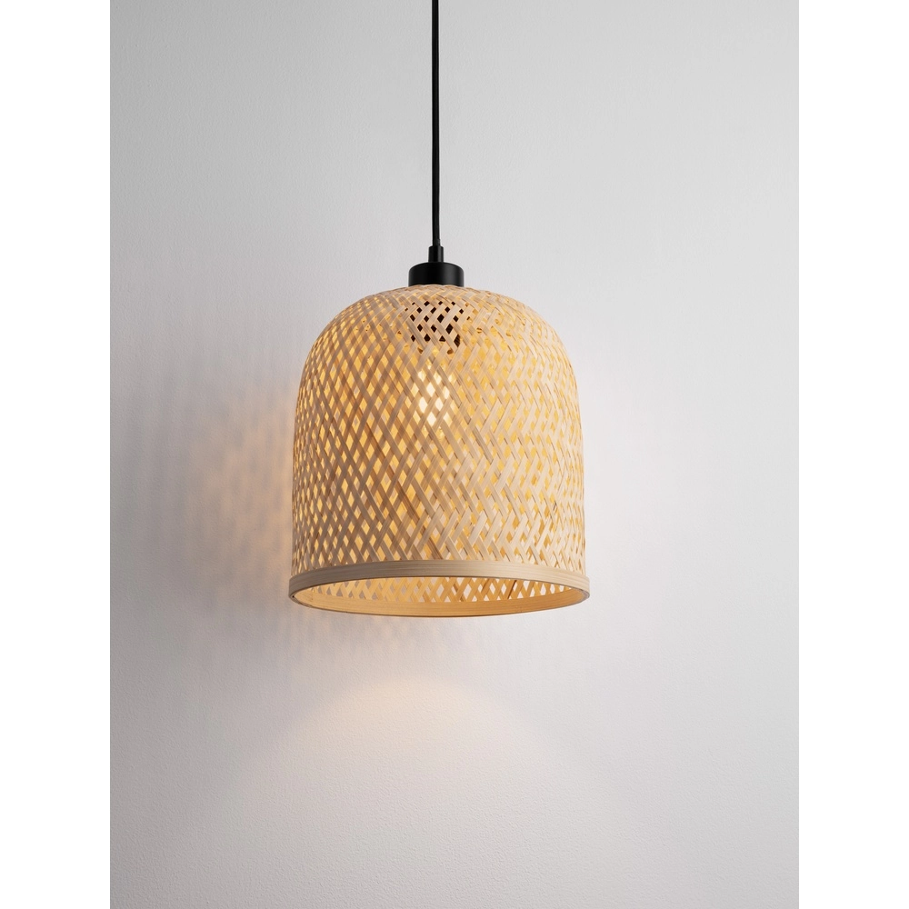 Suspension Intra noir avec capuchon en bambou