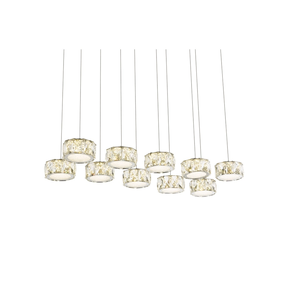 Lampe suspendue à 10 lampes Amur Chrome Globo 9007371345069
