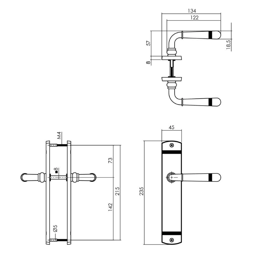 Poignée Helena Store noir Intersteel 8714186568132