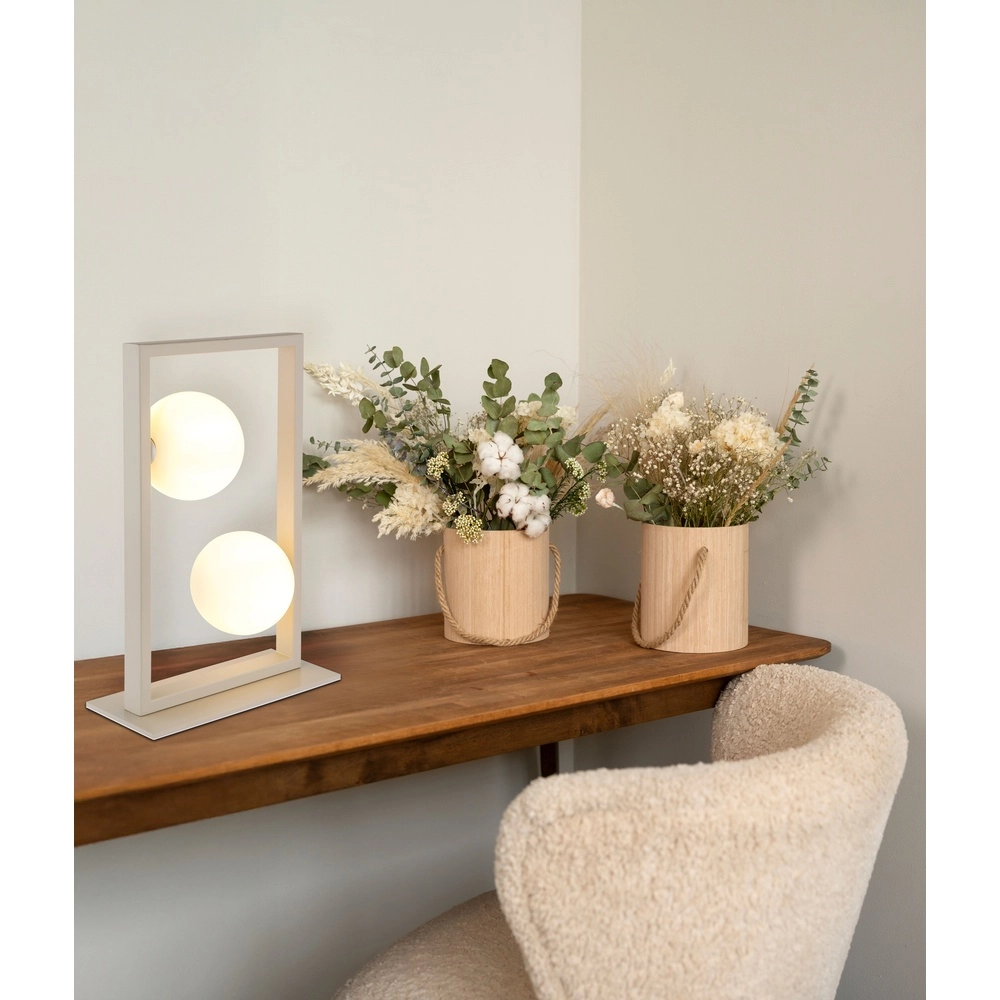 Lampe de table moderne Nanda brun sable Globo 9007371567041