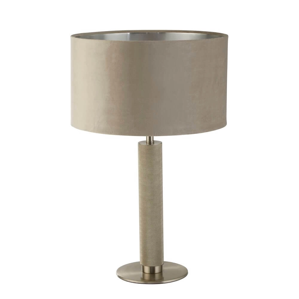 Lampe de table dorée London avec teinte crème Lampe de table dorée London avec teinte crème