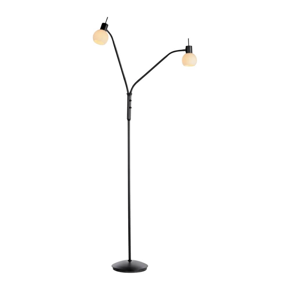 Lampadaire noir Loki 2 lumières Just Light 4043689000837