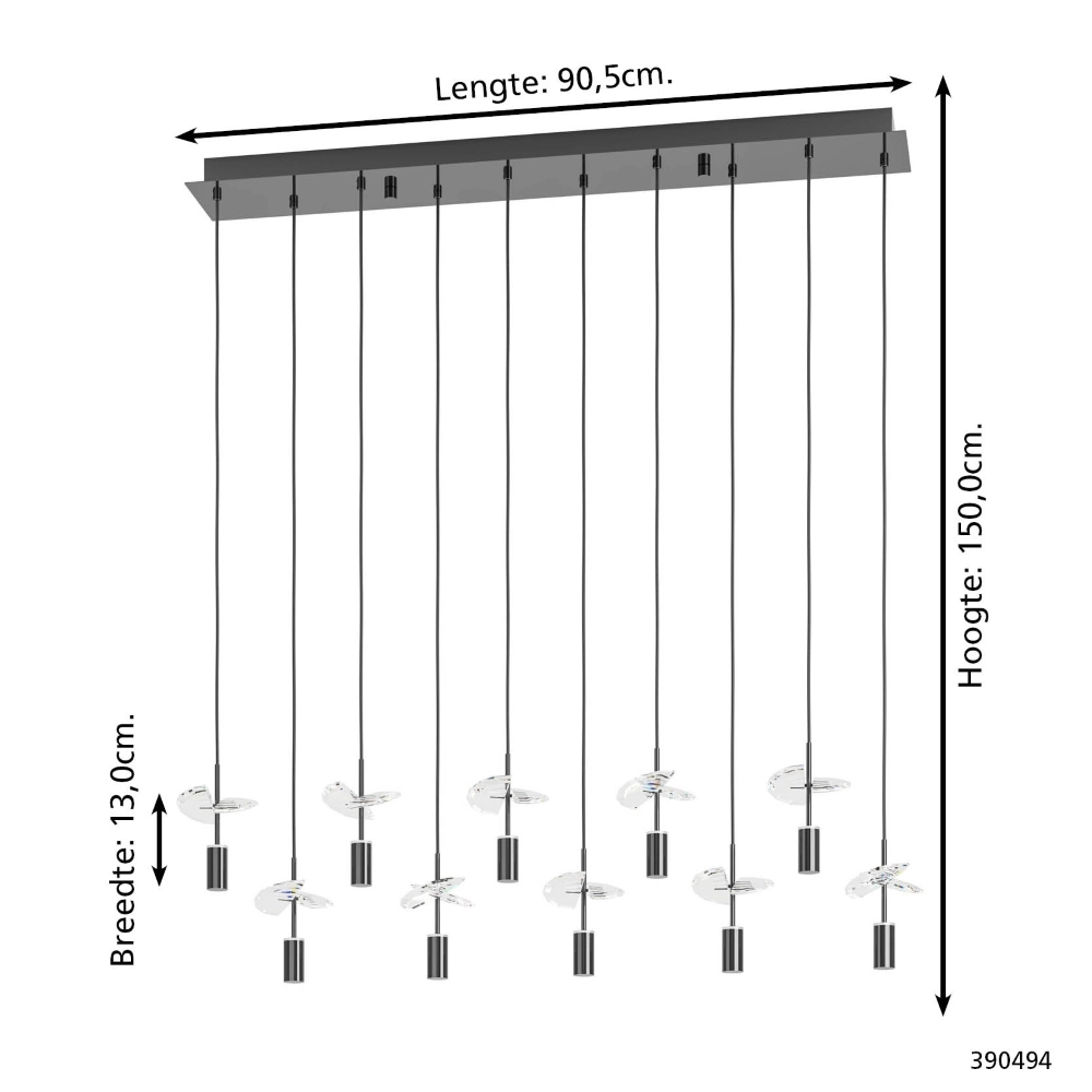 Pendant lamp design Comareira grey 3-step CCT Stars of Light 9008606360130