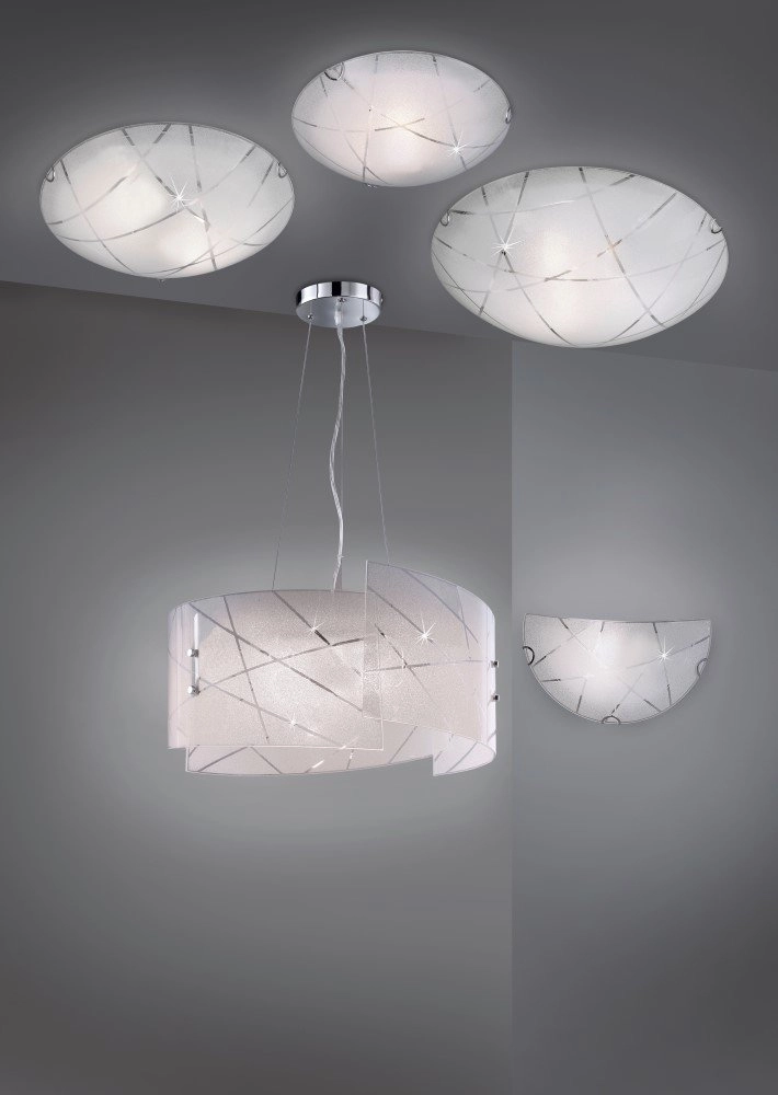 Lampe de plafond Sandrina 40 cm blanc Trio 4017807398618