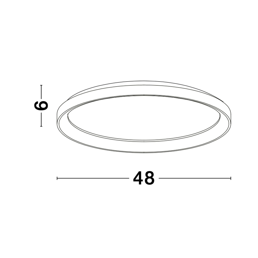 Plafonnier design Pertino Ø 48cm noir Lyora 5212017445995
