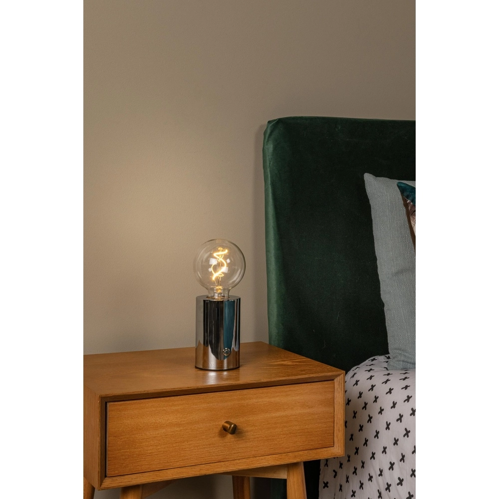 Lampe de table rechargeable Vivo Chrome Lucide 5411212520869