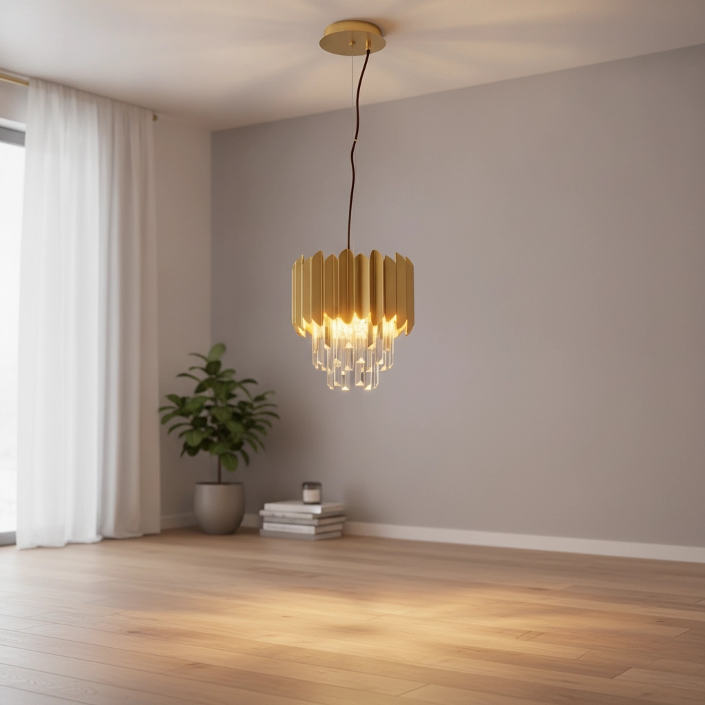 Suspension Magnolia or et cristal Ø 25cm