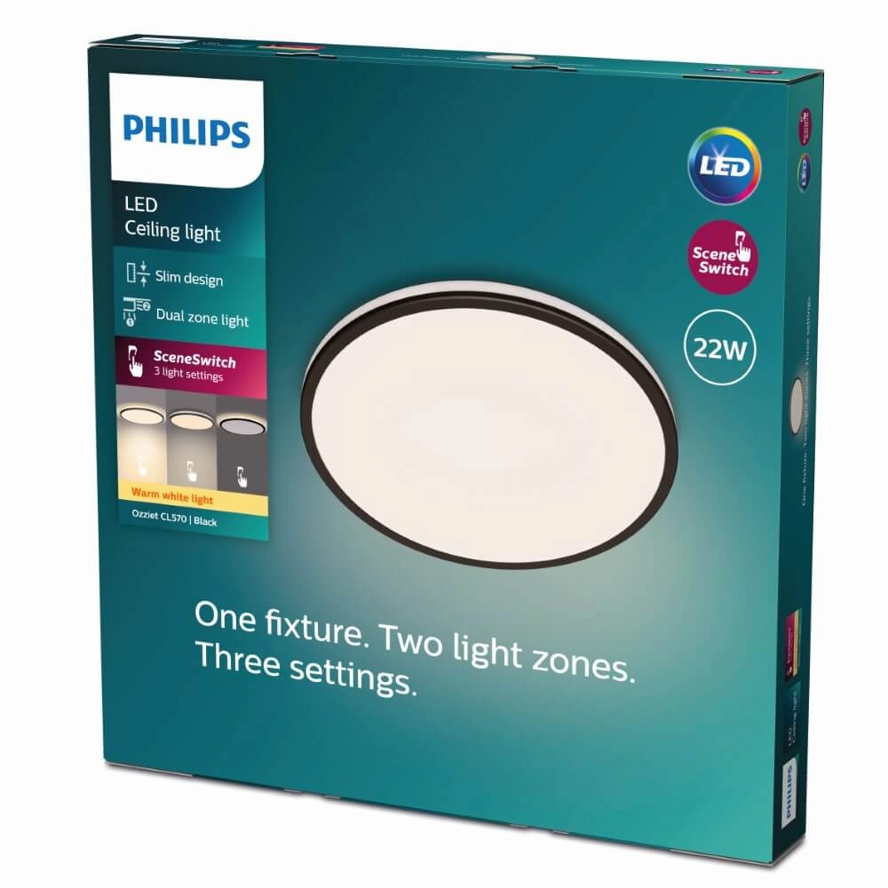 Plafonnier blanc Ozziet Ø40cm Philips 8719514432000