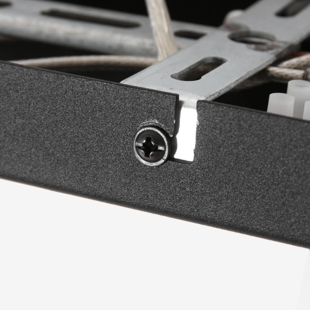 Lampe suspendue noire Stang avec des nuances de lin blanc Steinhauer 8712746165777