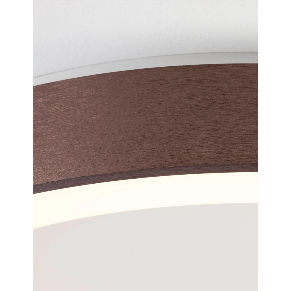 Plafonnier Rando Thin marron café Ø 60cm Lyora 5212017420121